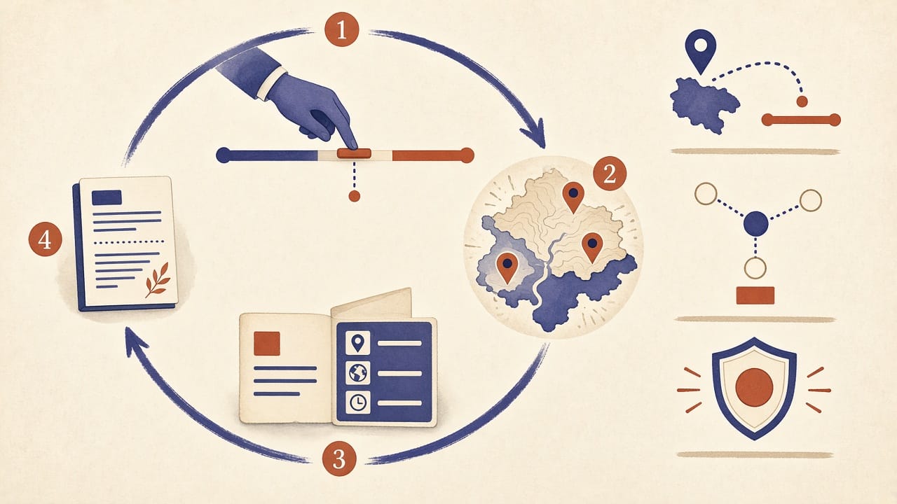 How the map and timeline work together
