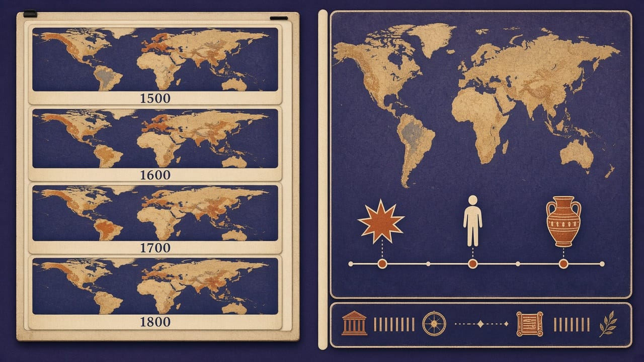 TimeMaps Alternative: Structured Map + Timeline (Not Just Atlas Sequences)